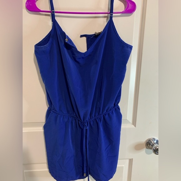 Large Royal Blue spaghetti strap romper shorts, Preloved. - Picture 1 of 3